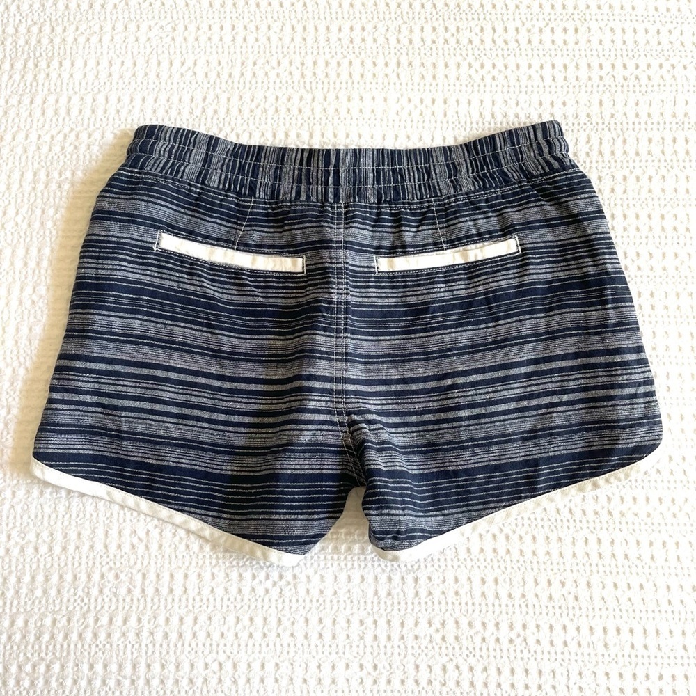 Athleta Linen Jacquard Sandbar Shorts • Navy Stripe - Picture 5 of 8